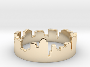 Columbus Night Ohio Ring (Size-5) in 14k Gold Plated Brass: 5 / 49
