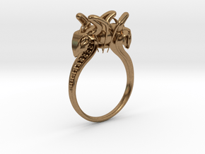 Snake head Ring in Natural Brass: 7.5 / 55.5