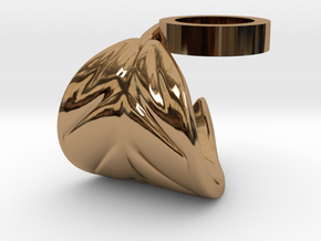 FLEURISSANT - Leaf ring #2 in Polished Brass