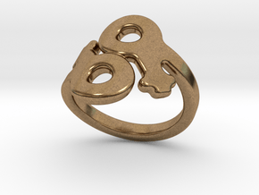 Saffo Ring 27 – Italian Size 27 in Natural Brass