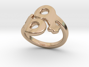 Saffo Ring 27 – Italian Size 27 in 14k Rose Gold Plated Brass