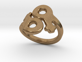 Saffo Ring 28 – Italian Size 28 in Natural Brass