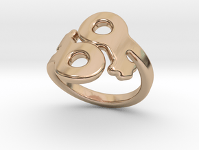Saffo Ring 28 – Italian Size 28 in 14k Rose Gold Plated Brass