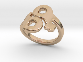 Saffo Ring 29 – Italian Size 29 in 14k Rose Gold Plated Brass