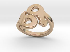 Saffo Ring 30 – Italian Size 30 in 14k Rose Gold Plated Brass