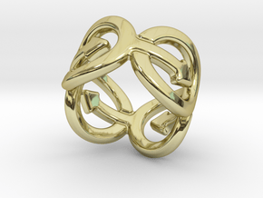 Coming Out Ring 14 – Italian Size 14 in 18k Gold Plated Brass