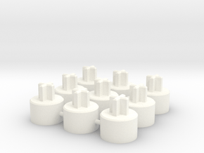 ALPS To Cherry MX Adapter - 9-up in White Processed Versatile Plastic