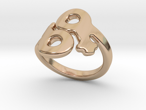 Saffo Ring 31 – Italian Size 31 in 14k Rose Gold Plated Brass