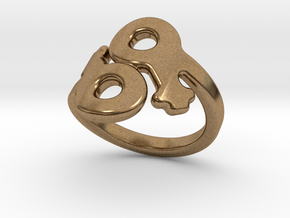 Saffo Ring 32 – Italian Size 32 in Natural Brass