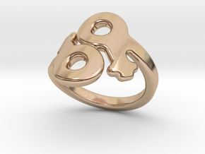 Saffo Ring 32 – Italian Size 32 in 14k Rose Gold Plated Brass