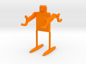 Desk-Droid v.2 in Orange Processed Versatile Plastic: Small