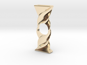 Twist Spinner in 14k Gold Plated Brass