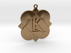 Custom Logo Keychain Pendant in Natural Brass