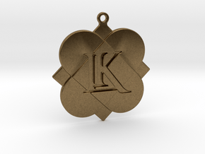 Custom Logo Keychain Pendant in Natural Bronze