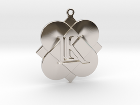 Custom Logo Keychain Pendant in Platinum