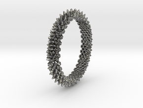 Spikey Bangle 2 in Polished Silver