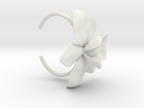 Orchid Bracelet- Nylon Version in White Natural Versatile Plastic: Extra Small