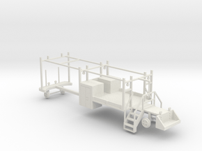 MOW Rail Truck For A Four Door Cab 1-87 HO Scale  in White Natural Versatile Plastic