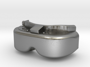 FPV Goggles Keychain in Natural Silver: Small