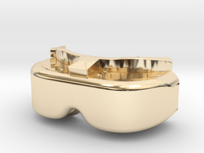 FPV Goggles Keychain in 14K Yellow Gold: Small
