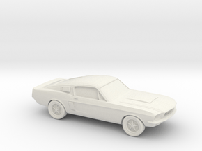 1/87 1966 Ford Mustang  in White Natural Versatile Plastic