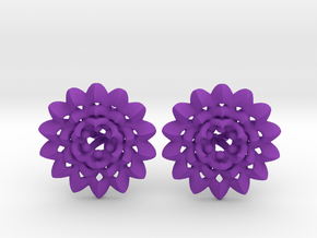 Plugs The Chrysanthemum / gauge / size 6G (3,2mm) in Purple Processed Versatile Plastic