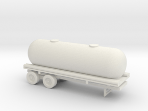 1/110 Scale Tank Trailer in White Natural Versatile Plastic