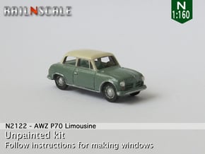 AWZ P70 Limousine (N 1:160) in Smooth Fine Detail Plastic