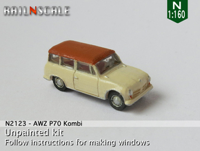 AWZ P70 Kombi (N 1:160) in Tan Fine Detail Plastic