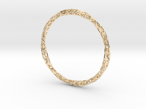 Twist Bangle in 14k Gold Plated Brass