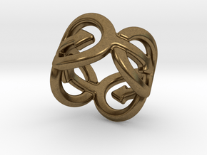 Coming Out Ring 16 – Italian Size 16 in Natural Bronze