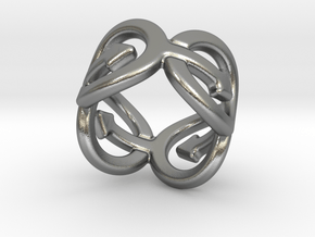 Coming Out Ring 17 – Italian Size 17 in Natural Silver