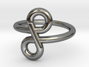 Infinity Ring in Fine Detail Polished Silver: 5 / 49