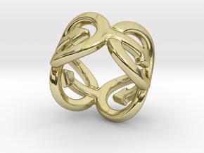 Coming Out Ring 19 – Italian Size 19 in 18k Gold Plated Brass