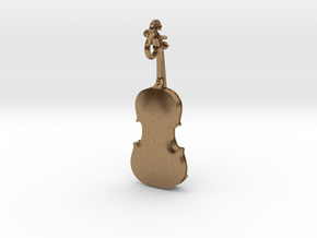Violin Pendant in Natural Brass