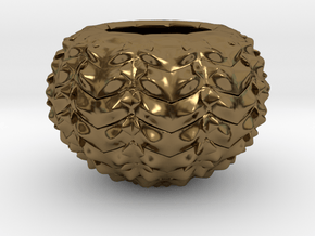 Hard Shred Cup/Vase/Sculpture in Polished Bronze