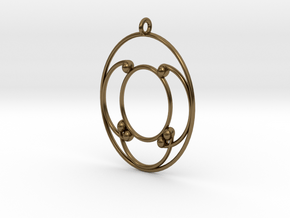 Oval Pendant in Polished Bronze