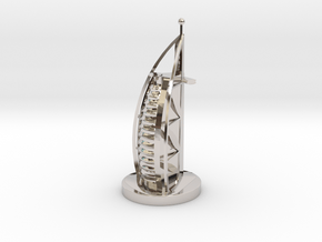 Chess Knight_Dubai in Rhodium Plated Brass