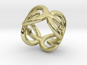 Coming Out Ring 25 – Italian Size 25 in 18k Gold Plated Brass