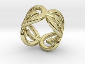 Coming Out Ring 30 – Italian Size 30 in 18k Gold Plated Brass