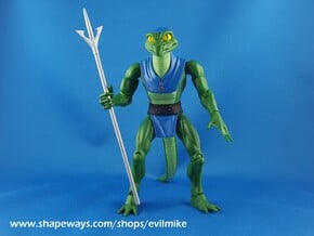 Reptile Men Spear in White Processed Versatile Plastic