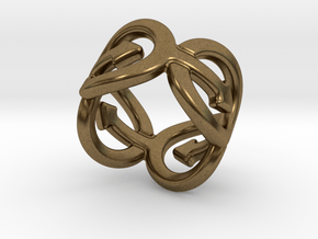 Coming Out Ring 32 – Italian Size 32 in Natural Bronze