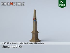 Kursächsische Postmeilensäule (N 1:160) in Tan Fine Detail Plastic