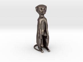 Meerkat Desktoy in Polished Bronzed Silver Steel