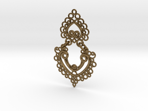 BlakOpal Linked Earring in Polished Bronze (Interlocking Parts)