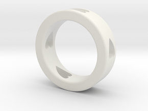 LOVE RING Size-12 in White Natural Versatile Plastic