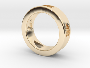 LOVE RING Size-12 in 14k Gold Plated Brass