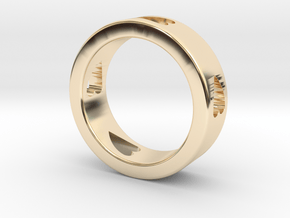 LOVE RING Size-13 in 14k Gold Plated Brass