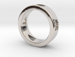 LOVE RING Size-13 in Rhodium Plated Brass