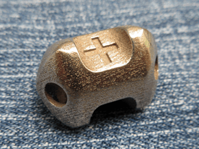 Metal fudge die in Polished Bronzed Silver Steel